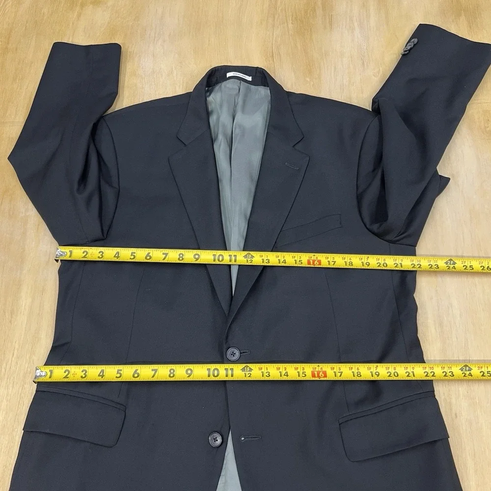 Peter Millar (Actual Size 44R) Wool Mens Blazer Jacket Sport Coat Black